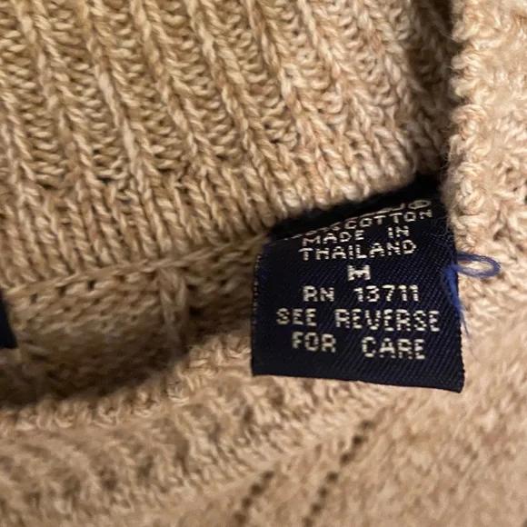 John Ashford Men's Knit Sweater in Cream - Picture 3 of 8